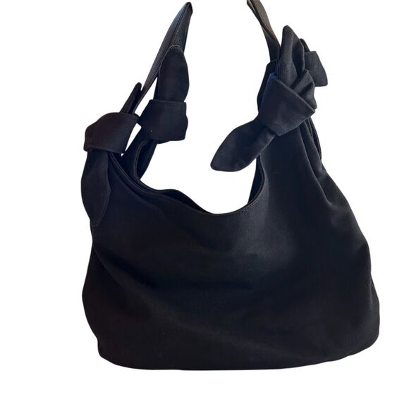 Rachel Zoe Handbags - Rachel Zoe Monica Knot Black Shoulder Tote Bag Women's Handbag Cotton